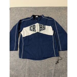 Alleson Athletic Vintage Jacket, Mens, Full Zip  Retro S Navy White